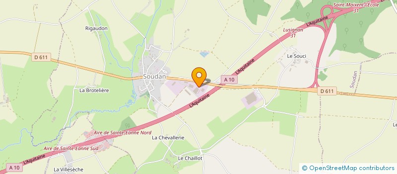 localisation de l'entreprise ETS CHAIGNEAU-BOIS DU POITOU à SOUDAN