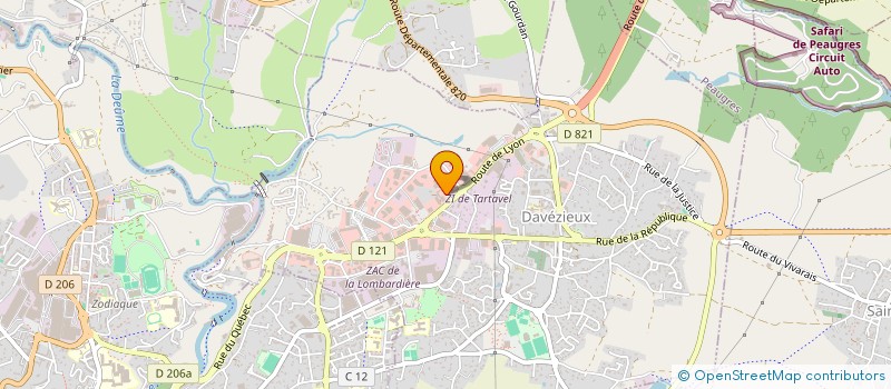 localisation de l'entreprise ETS CHAMPAGNAT  DAVEZIEUX