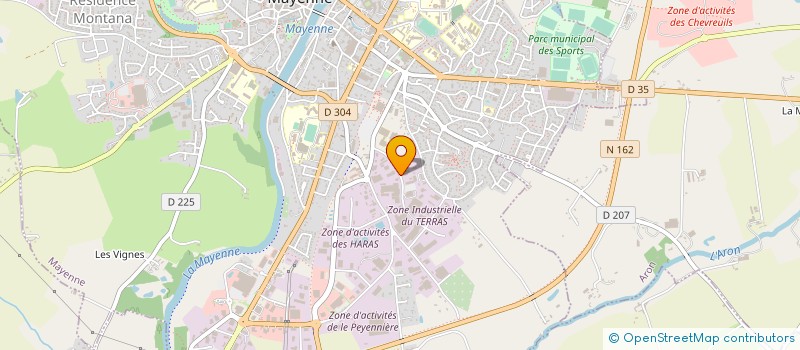 localisation de l'entreprise ETS CHEVALLIER PATRICE  MAYENNE