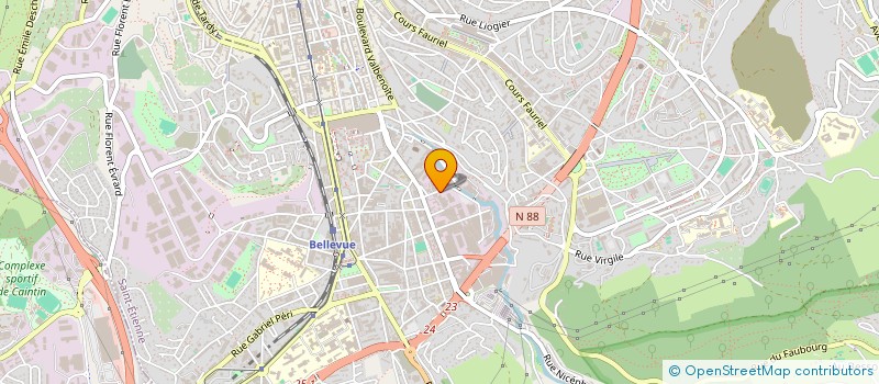 localisation de l'entreprise ETS CHOSSON SA DECOLLETAGE à SAINT-ETIENNE