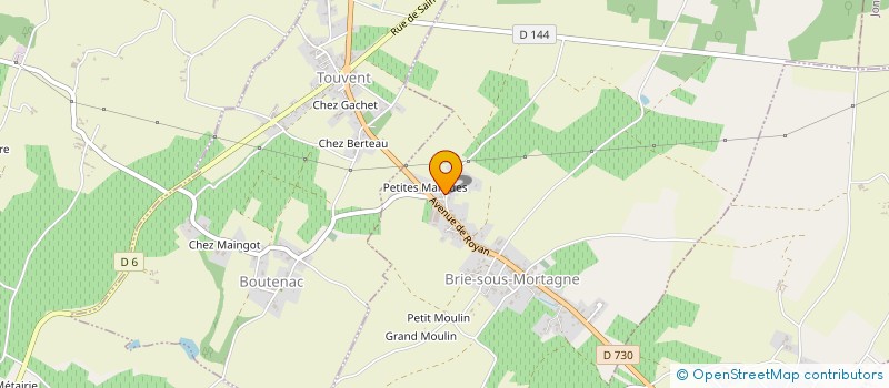 localisation de l'entreprise ETS CHRISTIAN GUILLET  BRIE-SOUS-MORTAGNE