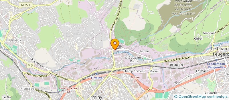 localisation de l'entreprise ETS CIZERON  FIRMINY