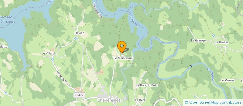 localisation de l'entreprise ETS CLEMENCON à CHENEREILLES