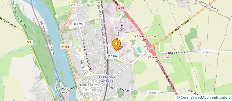 localisation de l'entreprise ETS COIGNET PNEUS à LA CHARITE-SUR-LOIRE