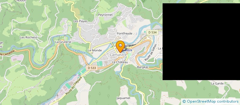 localisation de l'entreprise ETS COMBOROURE ET ASSOCIES à LAMASTRE