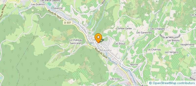 localisation de l'entreprise ETS CORBAN FLORIAN  BEAUJEU