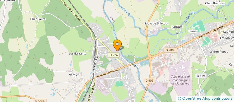 localisation de l'entreprise ETS COSTE à PESCHADOIRES