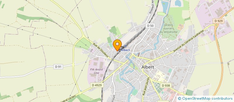 localisation de l'entreprise ETS COUROUBLE ET FILS à ALBERT