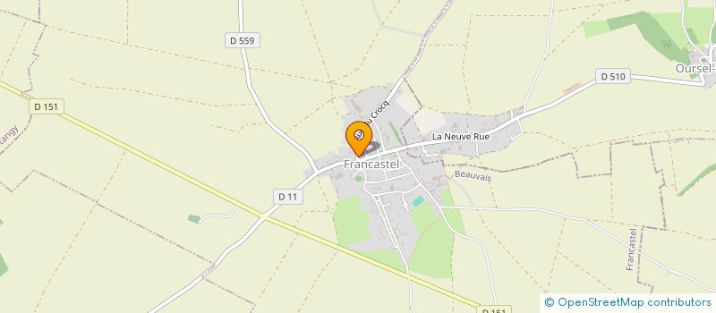 localisation de l'entreprise ETS COURTOIS CEDRIC  FRANCASTEL