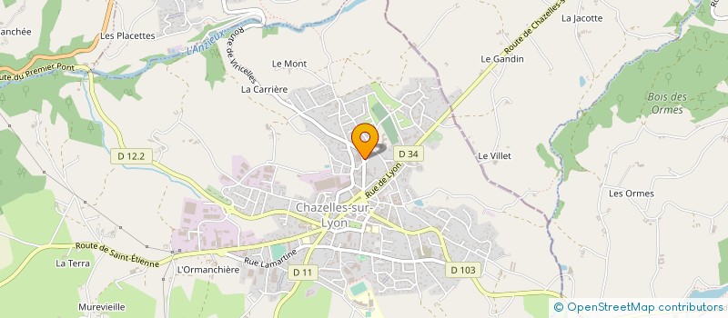 localisation de l'entreprise ETS CROZIER à CHAZELLES-SUR-LYON