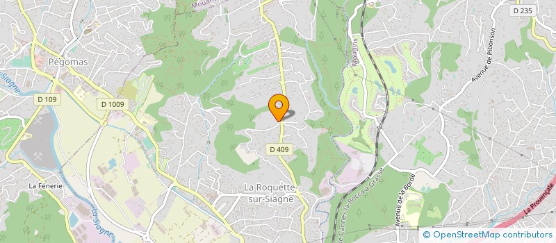 localisation de l'entreprise ETS D HORTICULTURE CARANTA à LA ROQUETTE-SUR-SIAGNE