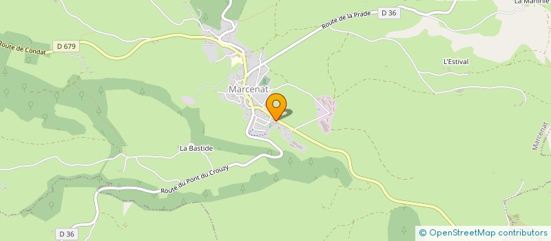 localisation de l'entreprise ETS DALMAS PERE ET FILS à MARCENAT
