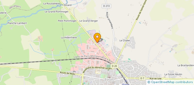 localisation de l'entreprise ETS DARY à EVRON