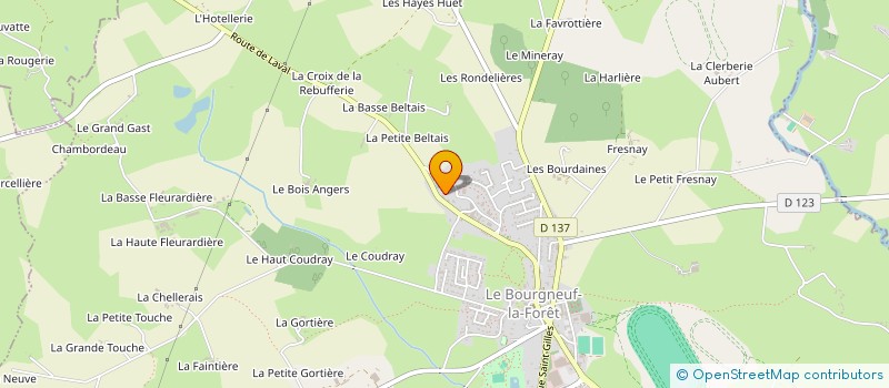 localisation de l'entreprise ETS DES AUNAIS à LE BOURGNEUF-LA-FORET