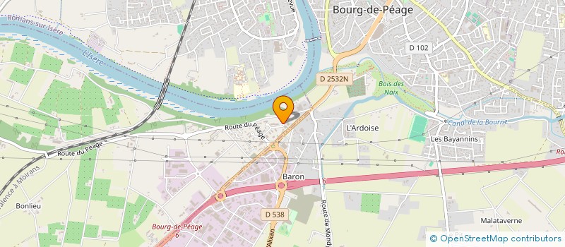 localisation de l'entreprise ETS DESMET S.A.S. à CHATEAUNEUF-SUR-ISERE