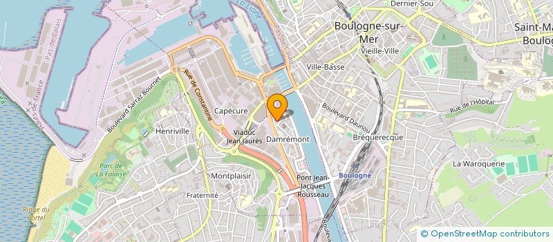 localisation de l'entreprise ETS DEVILLIERS à BOULOGNE-SUR-MER