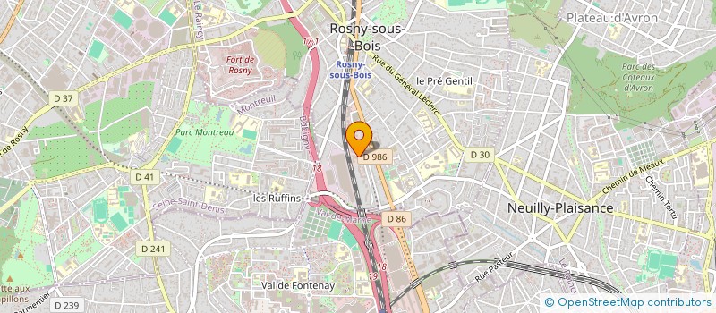 localisation de l'entreprise ETS DIALLO à ROSNY-SOUS-BOIS
