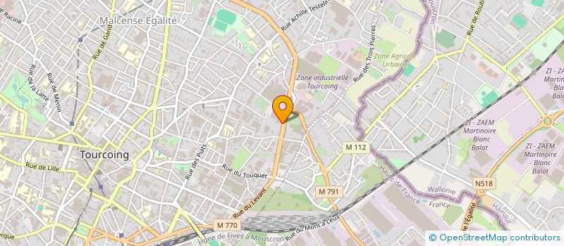 localisation de l'entreprise ETS DORVILLERS HERISSON à TOURCOING