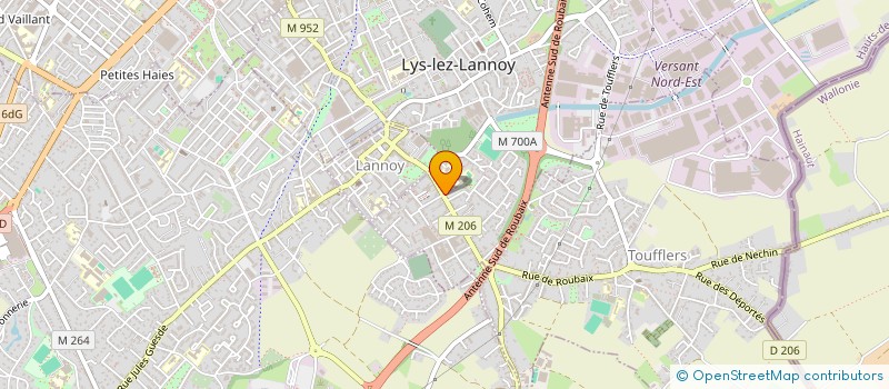 localisation de l'entreprise ETS DUBOIS  LYS-LEZ-LANNOY