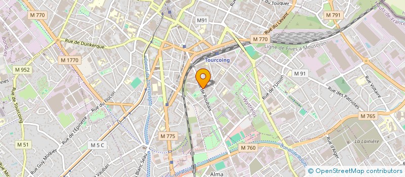 localisation de l'entreprise ETS DUCOULOMBIER ET CIE  TOURCOING