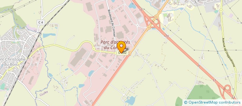 localisation de l'entreprise ETS DUGAST à CHOLET