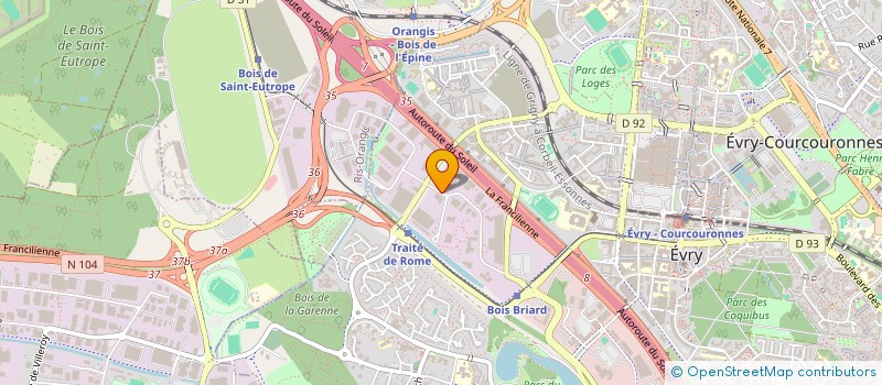 localisation de l'entreprise ETS DUVAL ET FILS à EVRY-COURCOURONNES