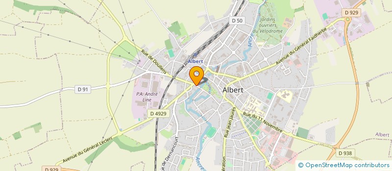 localisation de l'entreprise ETS ETEVE à ALBERT