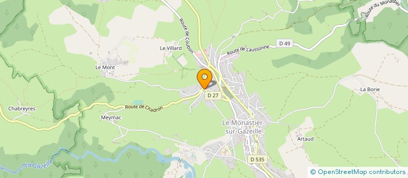 localisation de l'entreprise ETS EYRAUD ET FILS  LE MONASTIER-SUR-GAZEILLE