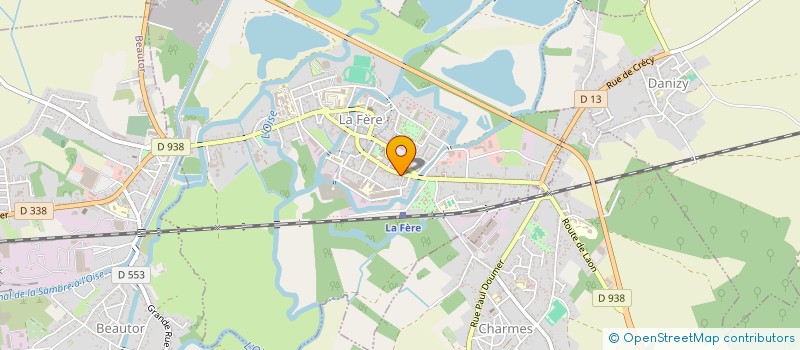 localisation de l'entreprise ETS FERREIRA à LA FERE
