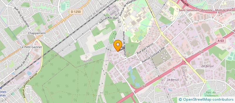 localisation de l'entreprise ETS FLANEUSE à PESSAC