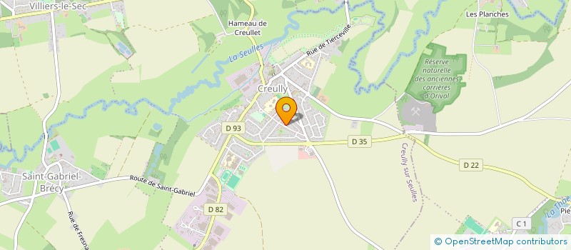 localisation de l'entreprise ETS FOSSEY MACONNERIE  CREULLY SUR SEULLES