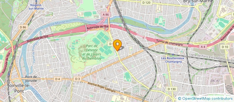 localisation de l'entreprise ETS FOUCRAS à CHAMPIGNY-SUR-MARNE