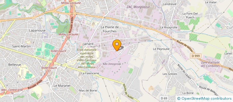 localisation de l'entreprise ETS FREZOULS L'ELECTRICITE-L'ALARME à ALBI