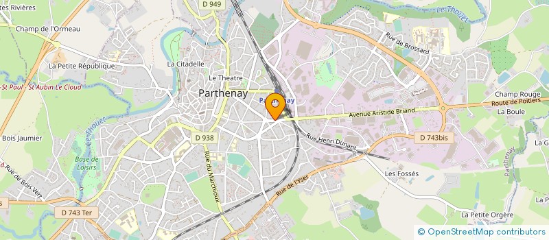localisation de l'entreprise ETS FROUIN MUSIQUE à PARTHENAY