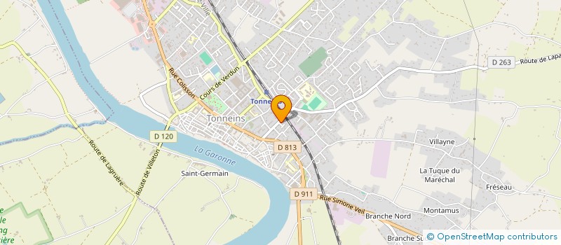 localisation de l'entreprise ETS FRUCTIDOR  TONNEINS