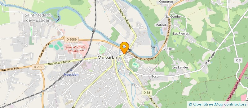 localisation de l'entreprise ETS GALTIER à MUSSIDAN