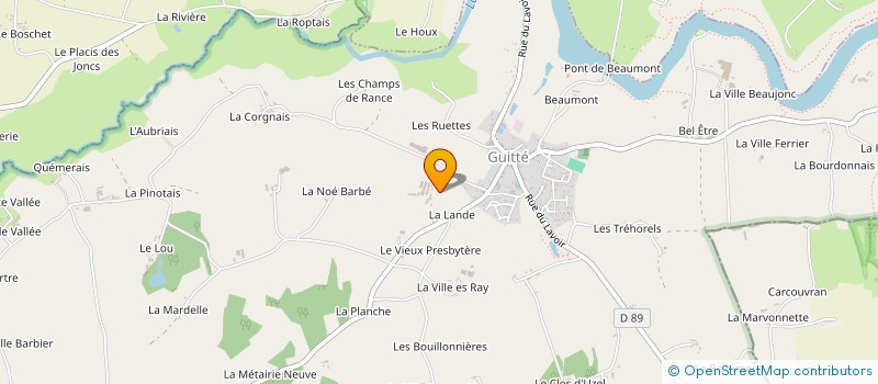 localisation de l'entreprise ETS GASREL à GUITTE