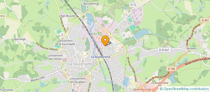 localisation de l'entreprise ETS GOUSSAUD à LA SOUTERRAINE