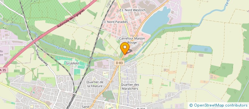 localisation de l'entreprise ETS GRBIC - ESPACE MOTOCULTURE  SELESTAT