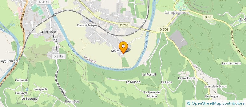 localisation de l'entreprise ETS GROLIERE & FILS à LE BUGUE