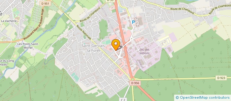 localisation de l'entreprise ETS HENRI BORDEAUX ET CIE  SAINT-GERVAIS-LA-FORET