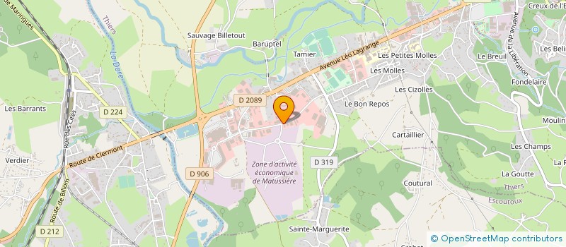 localisation de l'entreprise ETS HIRSCH RECUPERATION ET LEVAGE à THIERS
