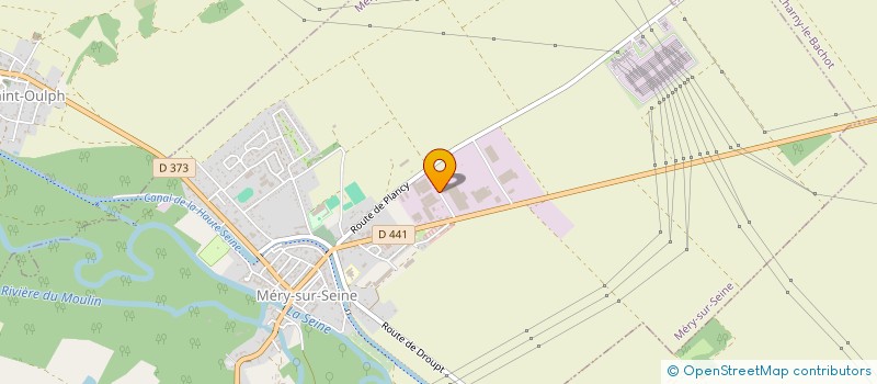 localisation de l'entreprise ETS HUBERT  MERY SUR SEINE