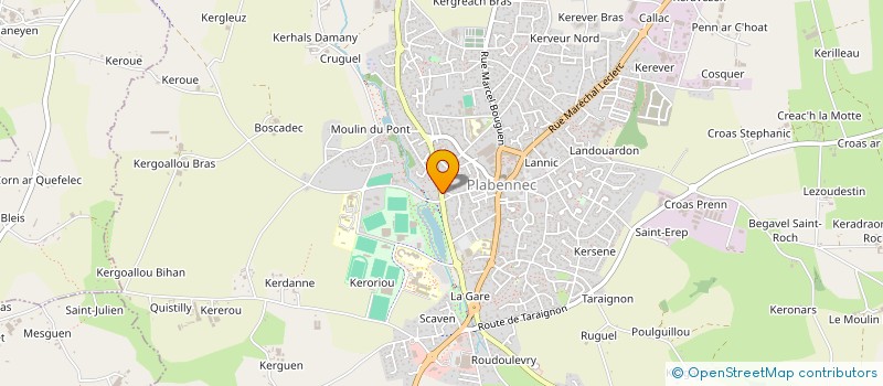 localisation de l'entreprise ETS J.DENIEL à PLABENNEC