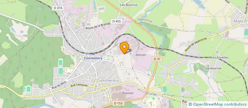 localisation de l'entreprise ETS J ET CH DELROEUX à COMMENTRY