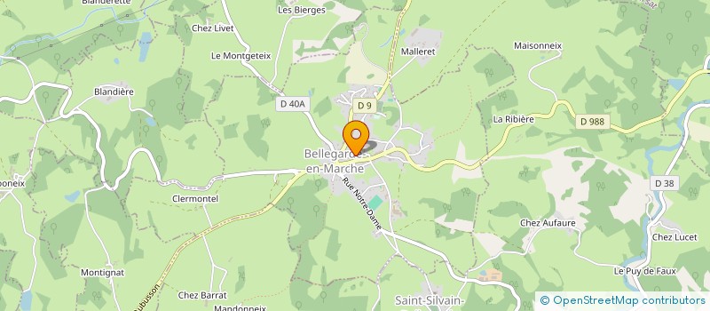 localisation de l'entreprise ETS J L BUSSIERE à BELLEGARDE-EN-MARCHE