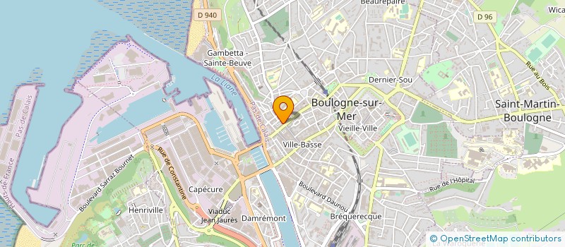 localisation de l'entreprise ETS JACK AUDINET  BOULOGNE-SUR-MER