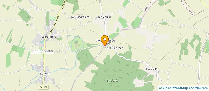 localisation de l'entreprise ETS JADEAU  SAINT-ROMAIN-DE-BENET