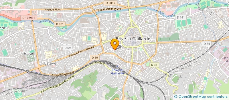 localisation de l'entreprise ETS JEOFFRE SARL  BRIVE LA GAILLARDE