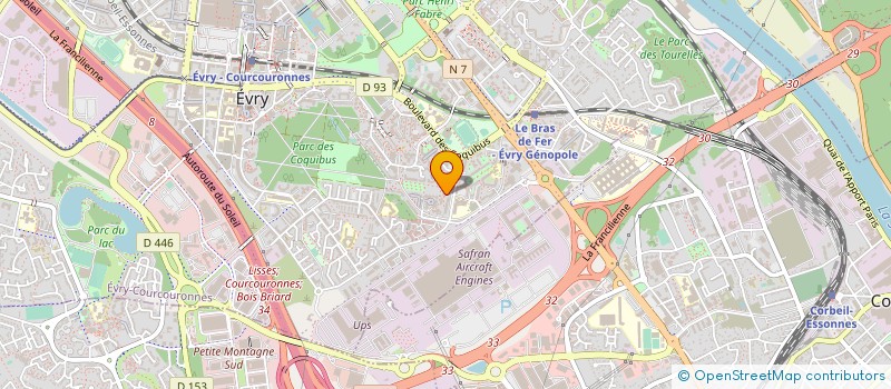 localisation de l'entreprise ETS JOCOT  EVRY-COURCOURONNES